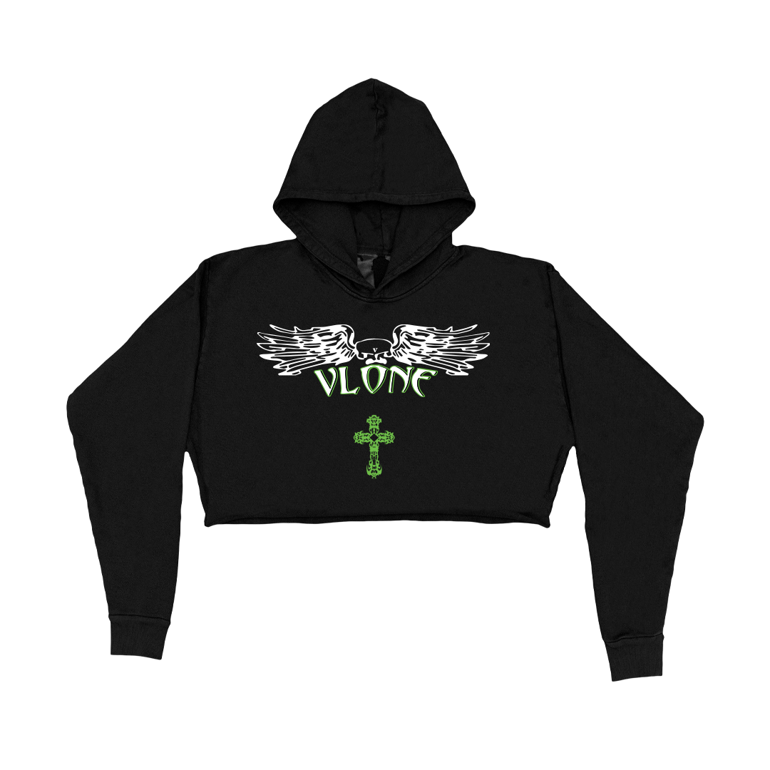 VLONE SUPPORT HOODIE - BLACK (WOMENS) front